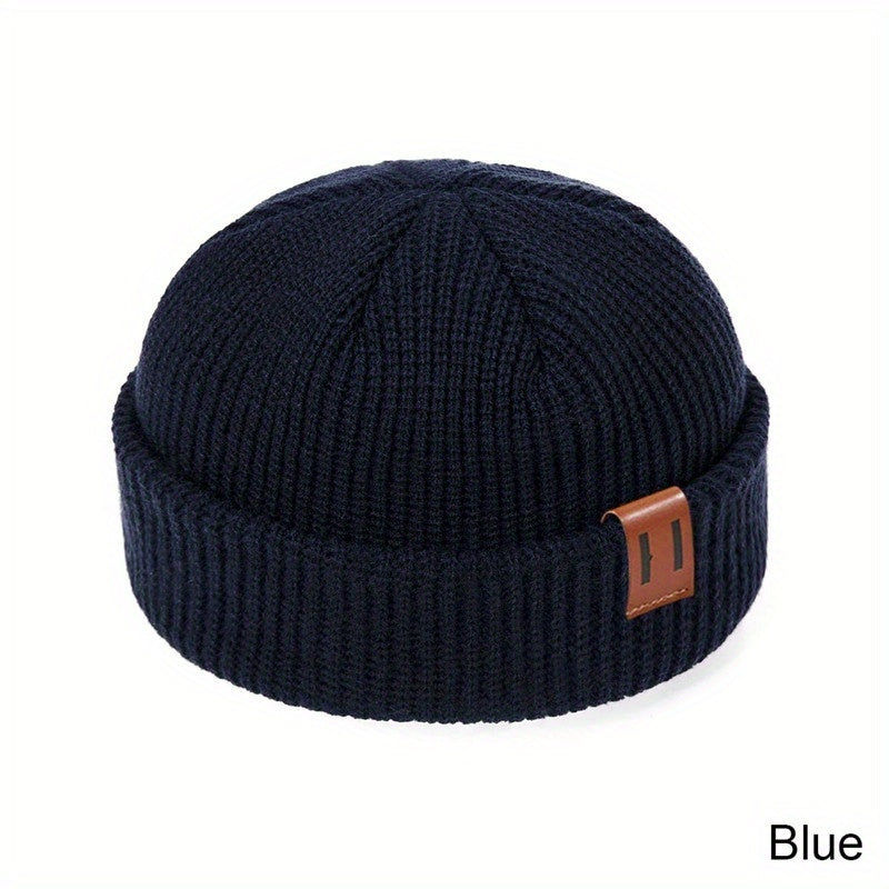 1PC Unisex Fashion Knitted Beanie Hat - Soft, Warm, Ribbed, Cuffed, Short, Fisherman, Docker Style - Perfect for Winter, Hip-hop, Skullies, Bonnet Lovers