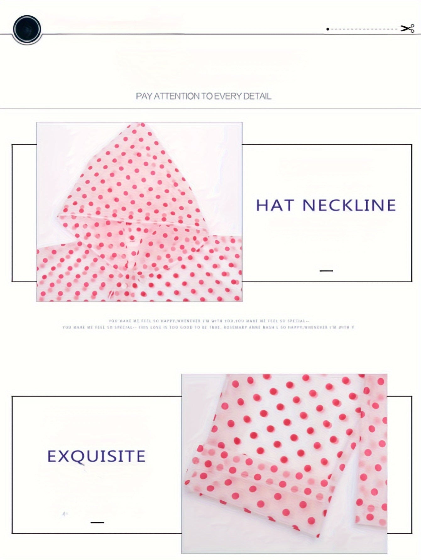 Thick Polka Dot EVA Raincoat for Adults - Waterproof, Hooded with Long Sleeves, Perfect for Hiking, Travel & Outdoor Activities
