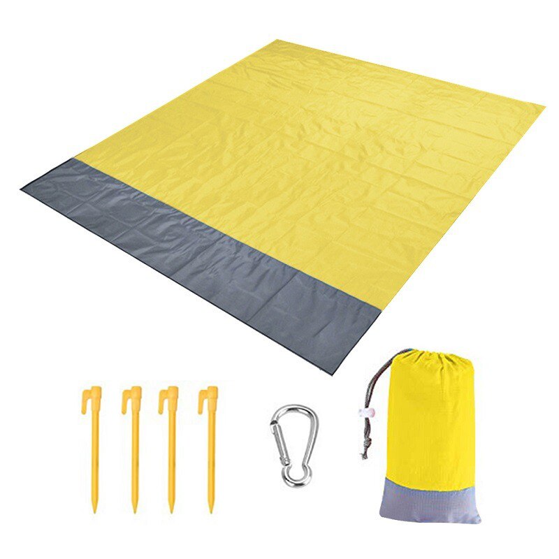 「lovevop」2x2.1cm Large Waterproof Beach Mat Anti-sand Blanket Folding Camping Mat Pocket Portable Mattress Lightweight Outdoor Picnic Pad