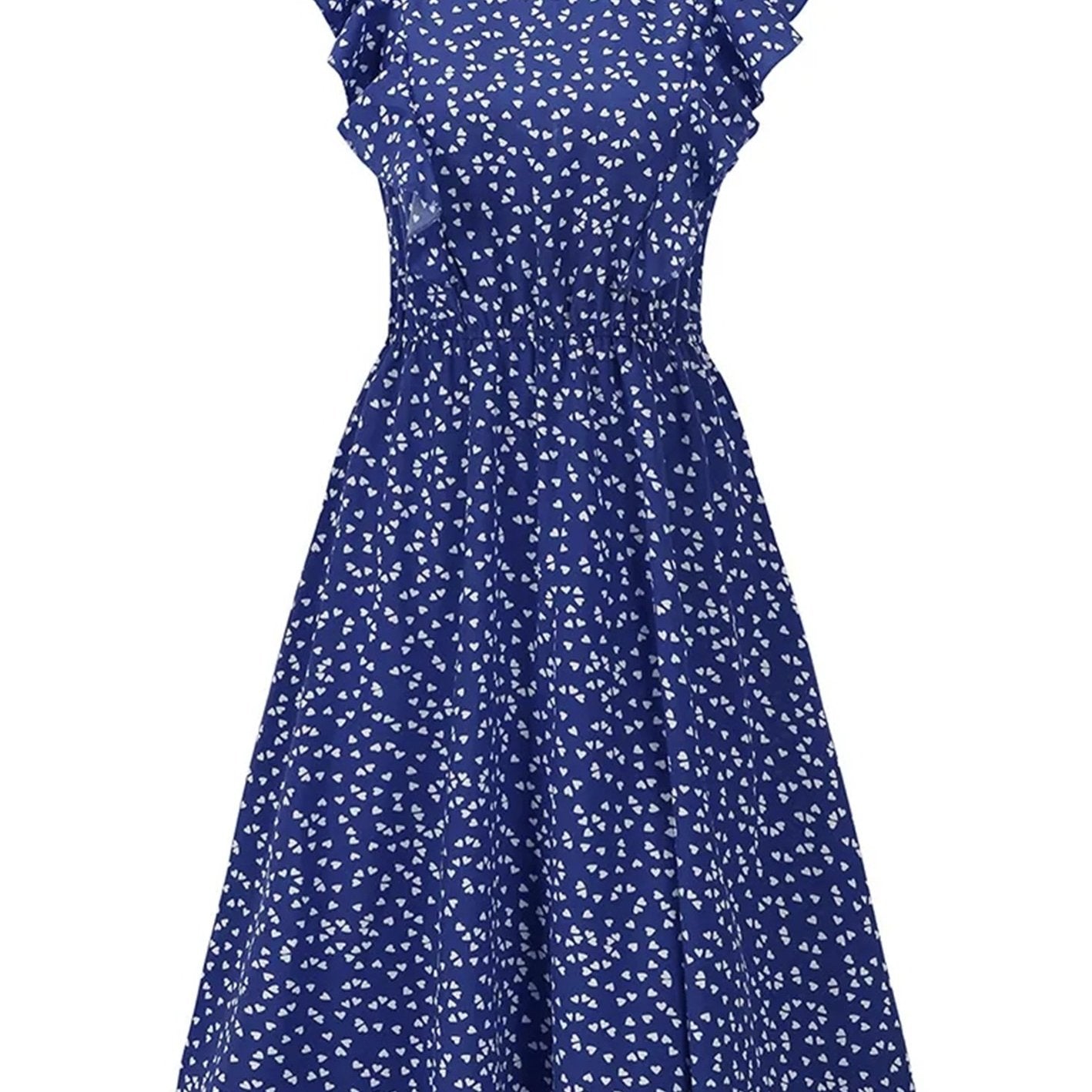 「lovevop」Women's Dresses Chiffon Dress Women Elegant Summer Floral Print Ruffle A-line Sundress Casual Fitted Clothes To Knees Dresses