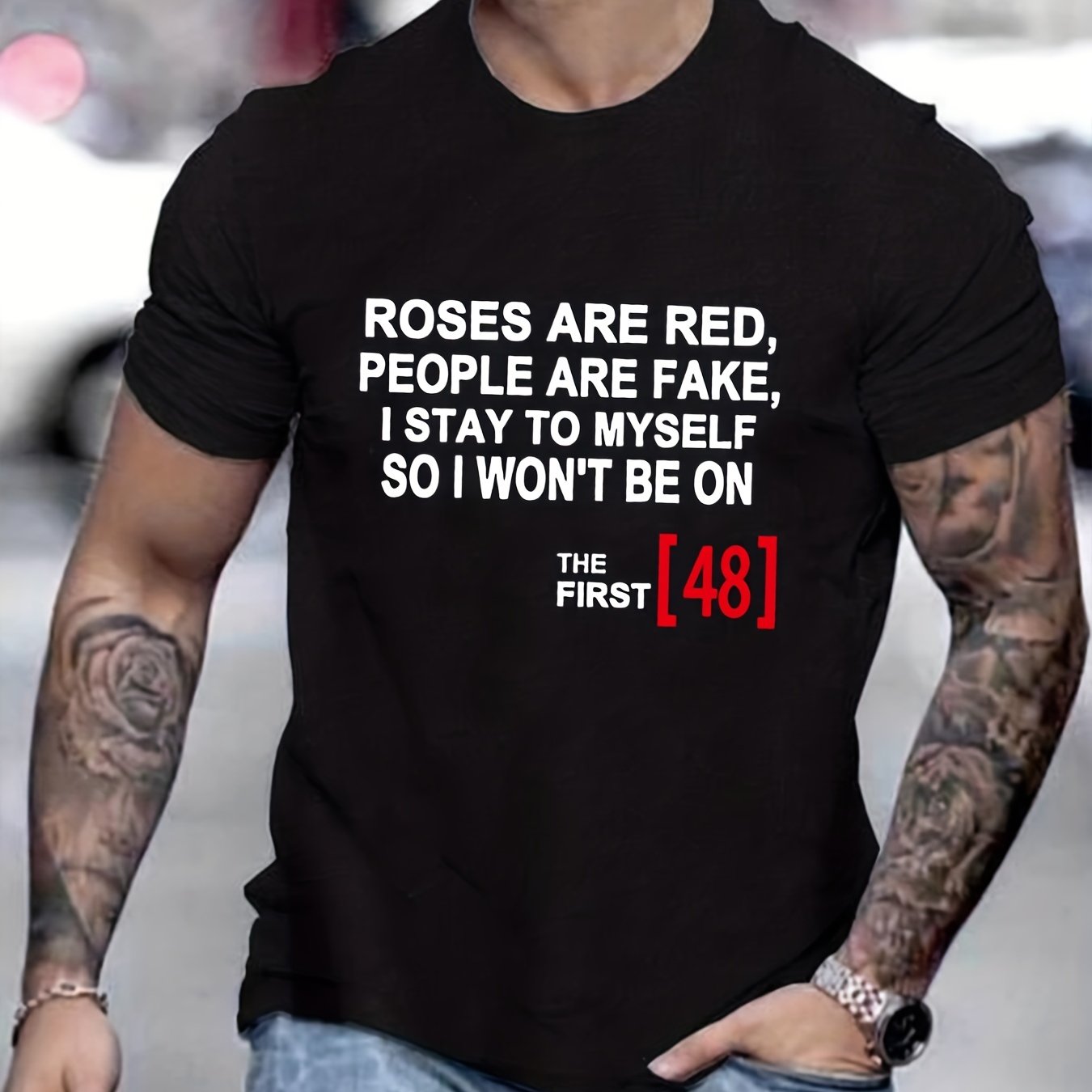 「lovevop」Yes Boss Print Men's Street Crew Neck Slim Fit Short Sleeves T-Shirts For Summer