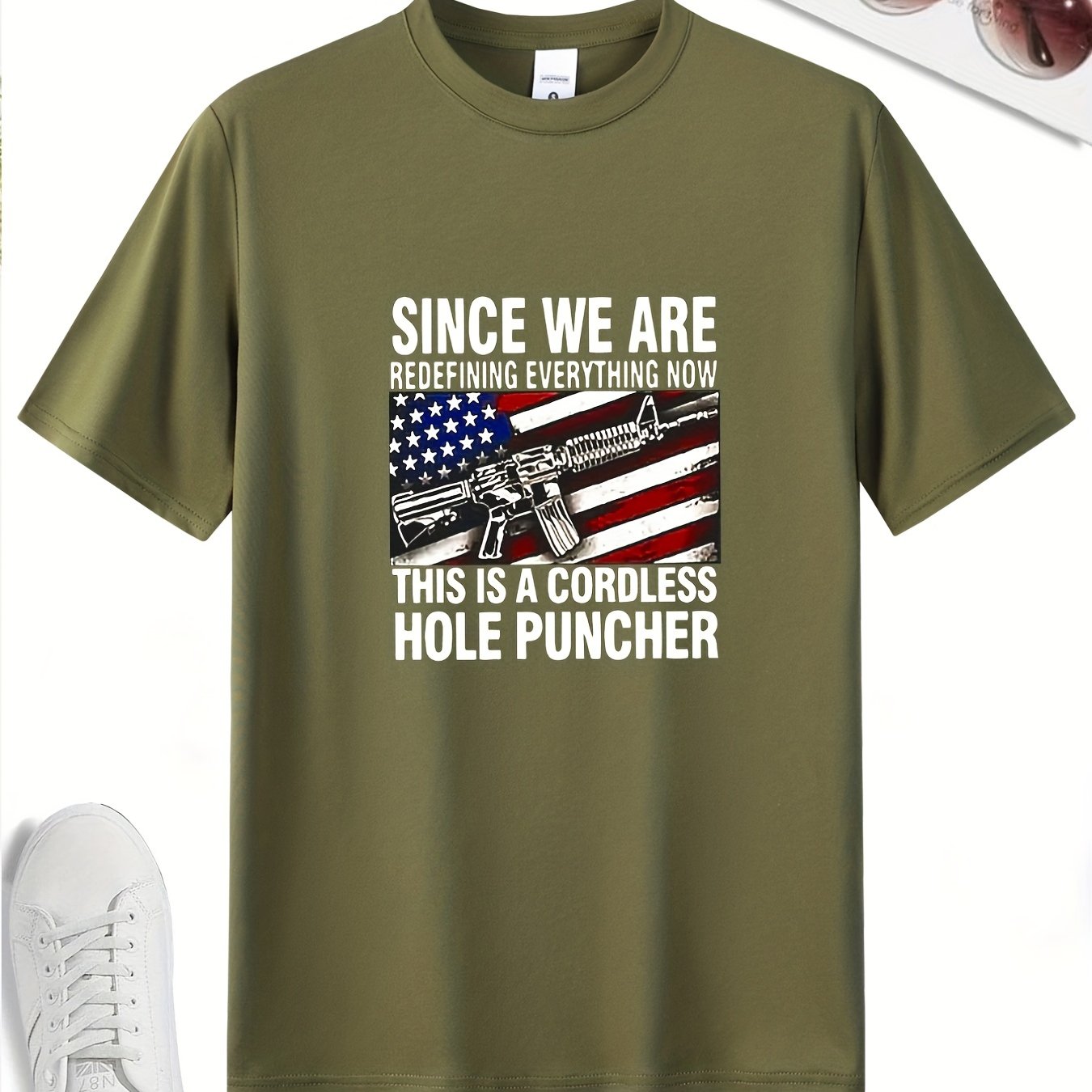 「lovevop」Men's Teddy Bear Dab Trendy Casual Round Neck Short Sleeve T-shirt For Spring And Summer