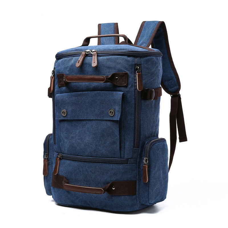 Back to college Men's Backpack Vintage Canvas Backpack School Bag Men's Travel Bags Large Capacity Backpack Laptop Backpack Bag High Qualit