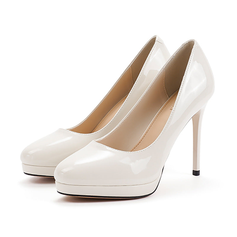 2025 106-1 Waterproof table high heels women's thin heels 2025 spring new sexy not tired feet super high heels single shoes women