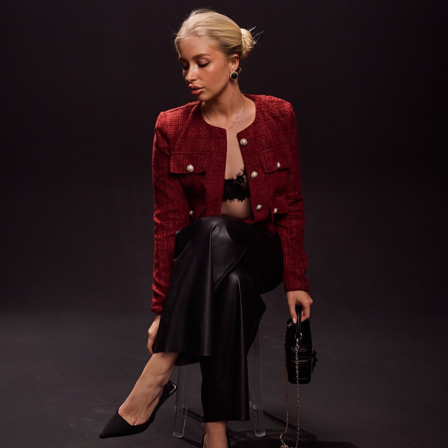 fashion Xiaoxiangfeng red women's top new spring and summer niche high-end British women's clothing New