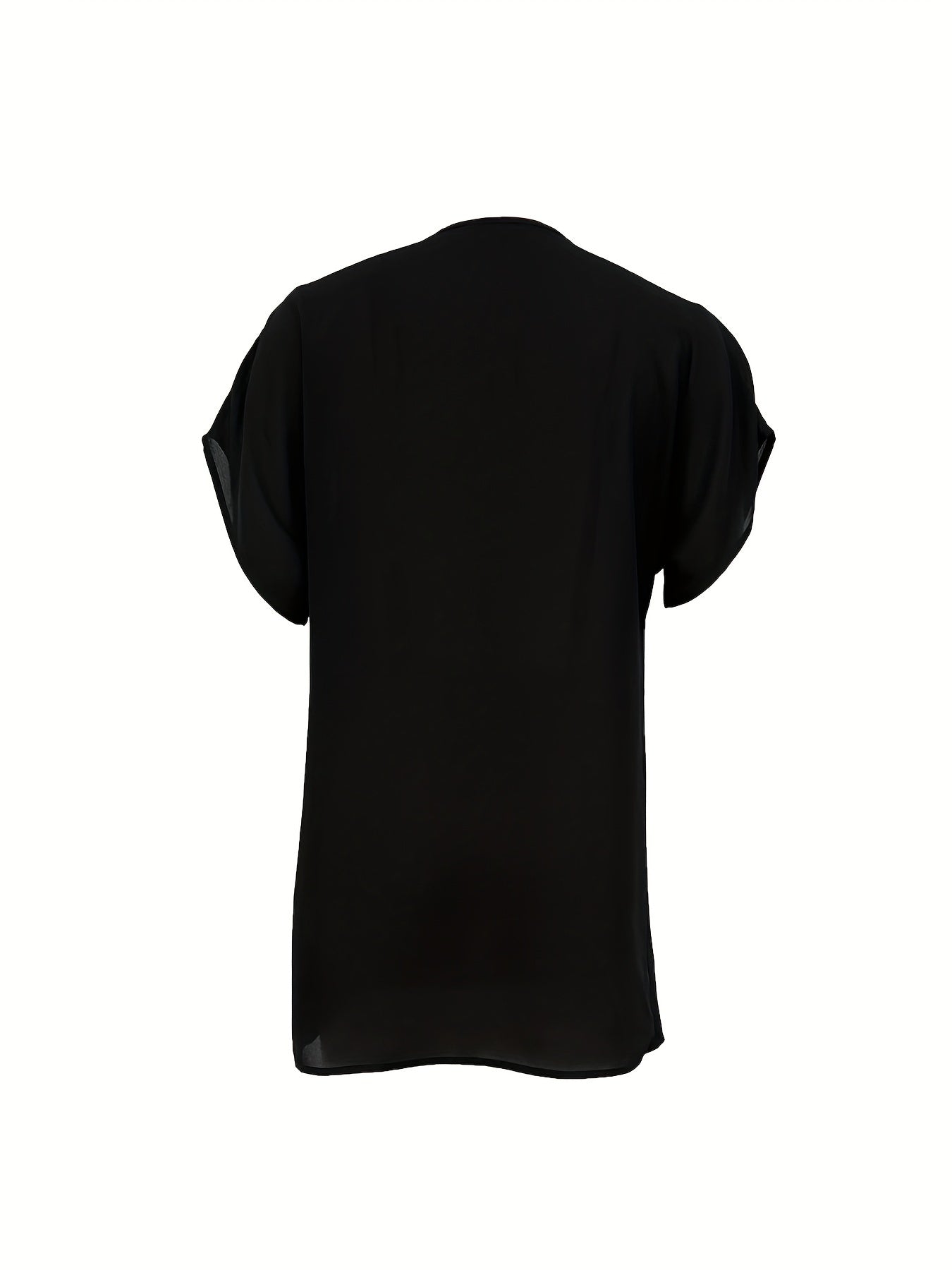 「lovevop」Guipure Lace Trim Dress, Casual V Neck Short Sleeve Dress, Women's Clothing