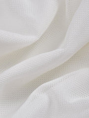 lovevop Gauze White Latest Style Cropped Long Sleeve T-Shirts