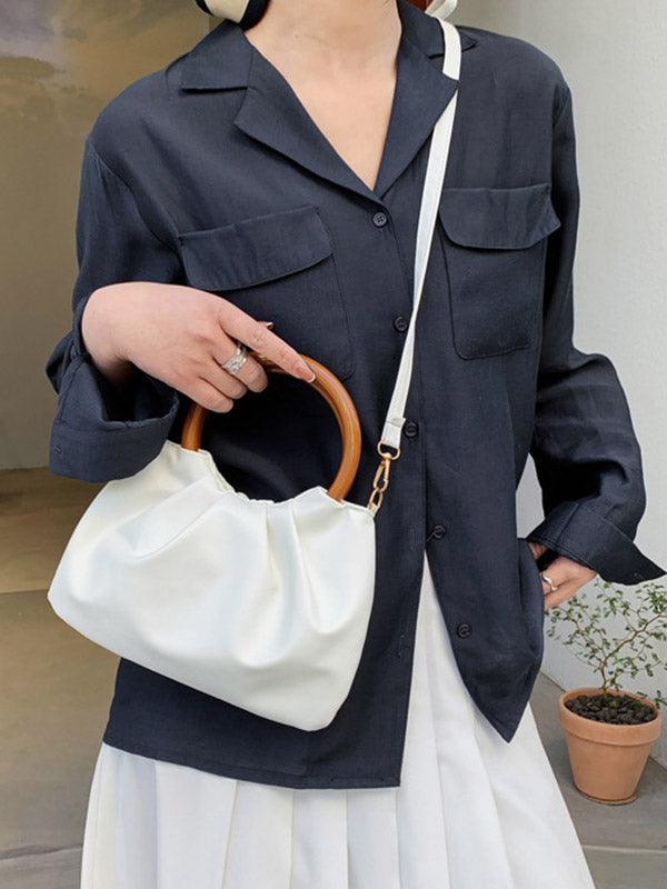 lovevop Original Chic 4 Colors Pleated Handbag