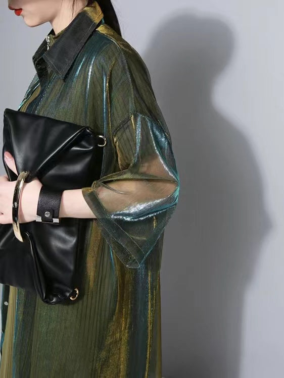 lovevop Laser See-Through Color Gradient Cover-up