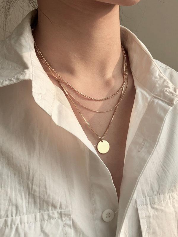 lovevop Original Multi Layer Wafer Necklace