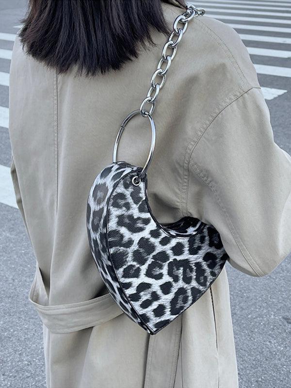 lovevop Heart Shaped Irregular Chain Bag