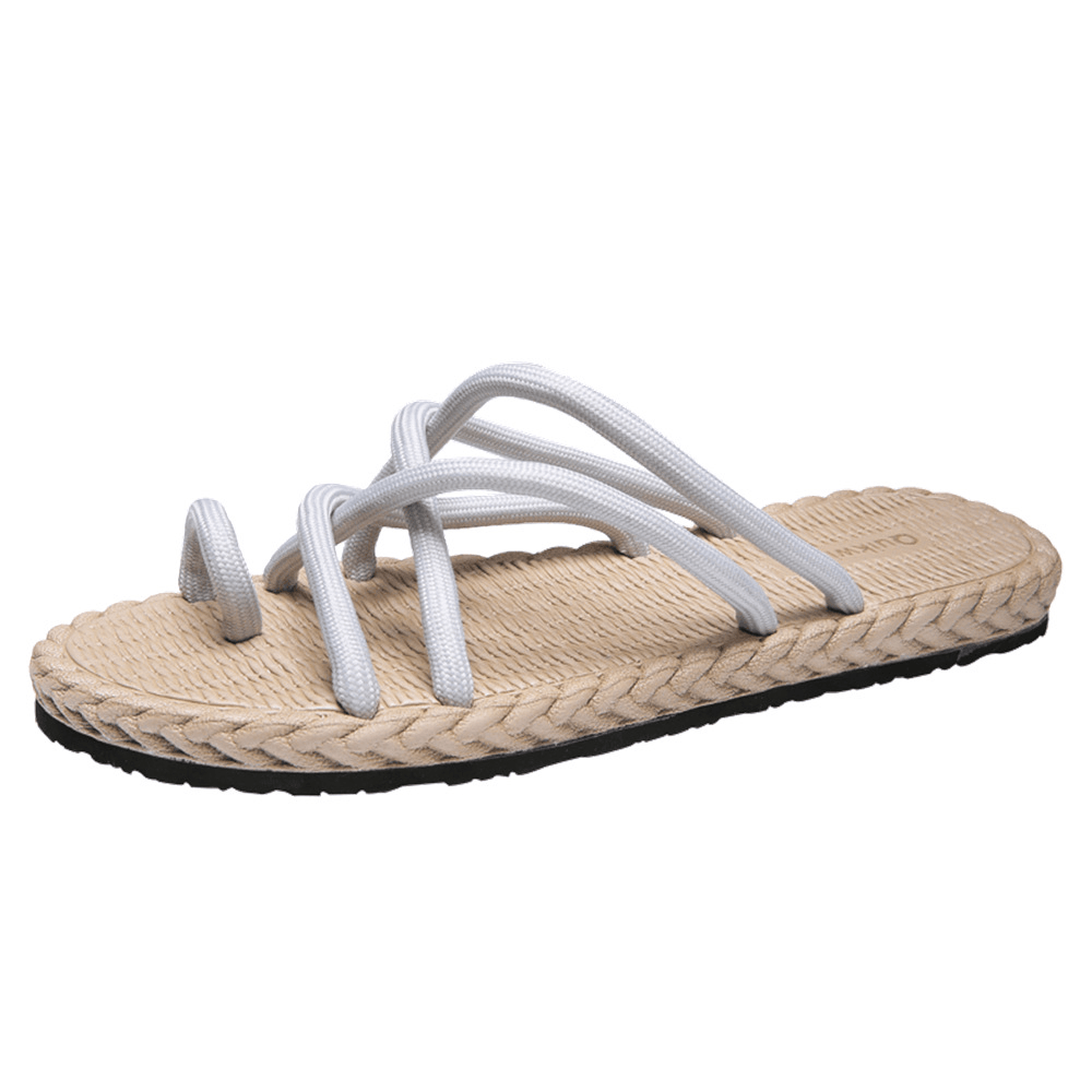 lovevop Men Breathable Soft Bottom Non Slip Comfy Clip Toe Beach Casual Slippers