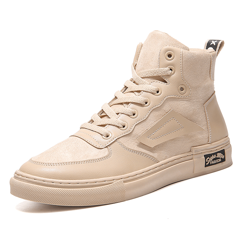 lovevop Men Synthetic Suede Splicing Tooling Shoes Non Slip Casual Sport Boots