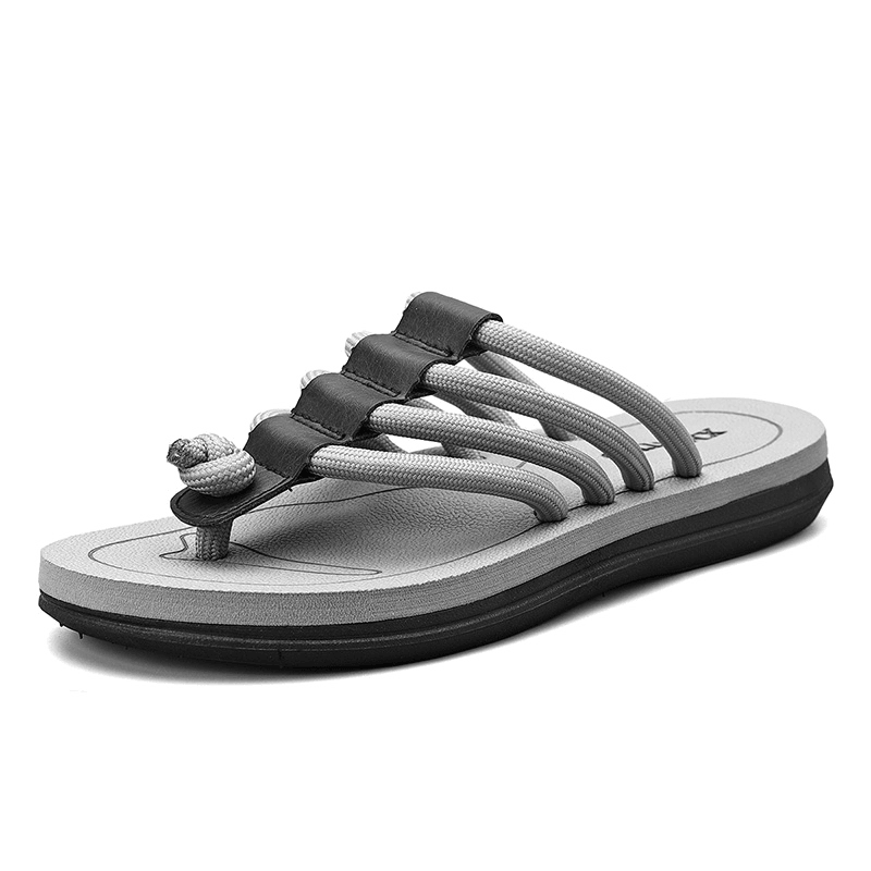 lovevop Men Breathable Comfy Bottom Non Slip Beach Flip Flops Casual Slippers