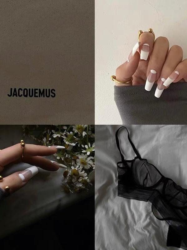 lovevop White Extension Nails