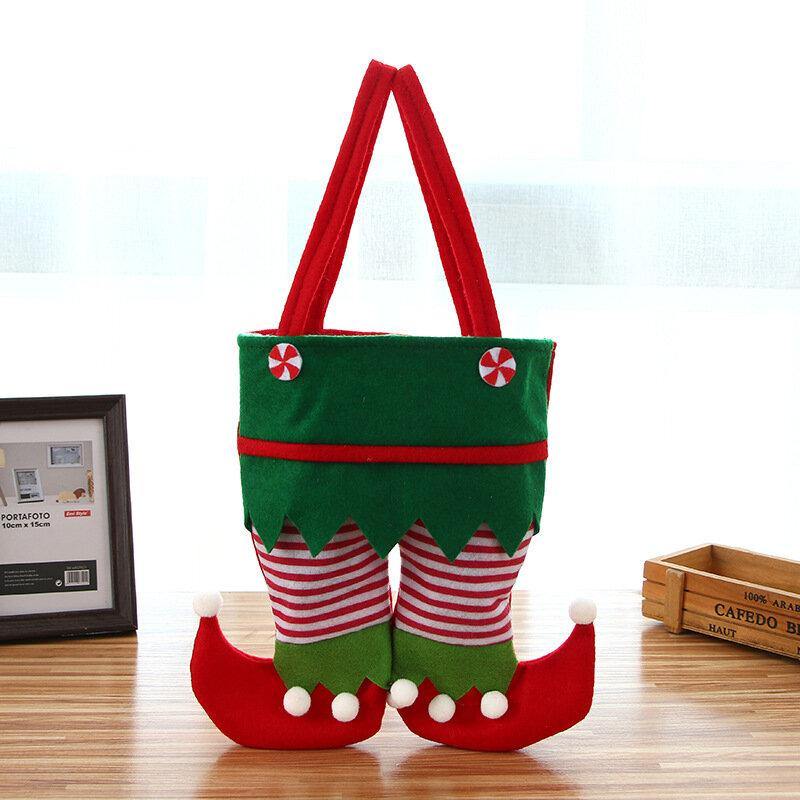 lovevop Child Adult Festive Creative Christmas Candy Bottle Liquor Gift Bag Elf Shape Handbag