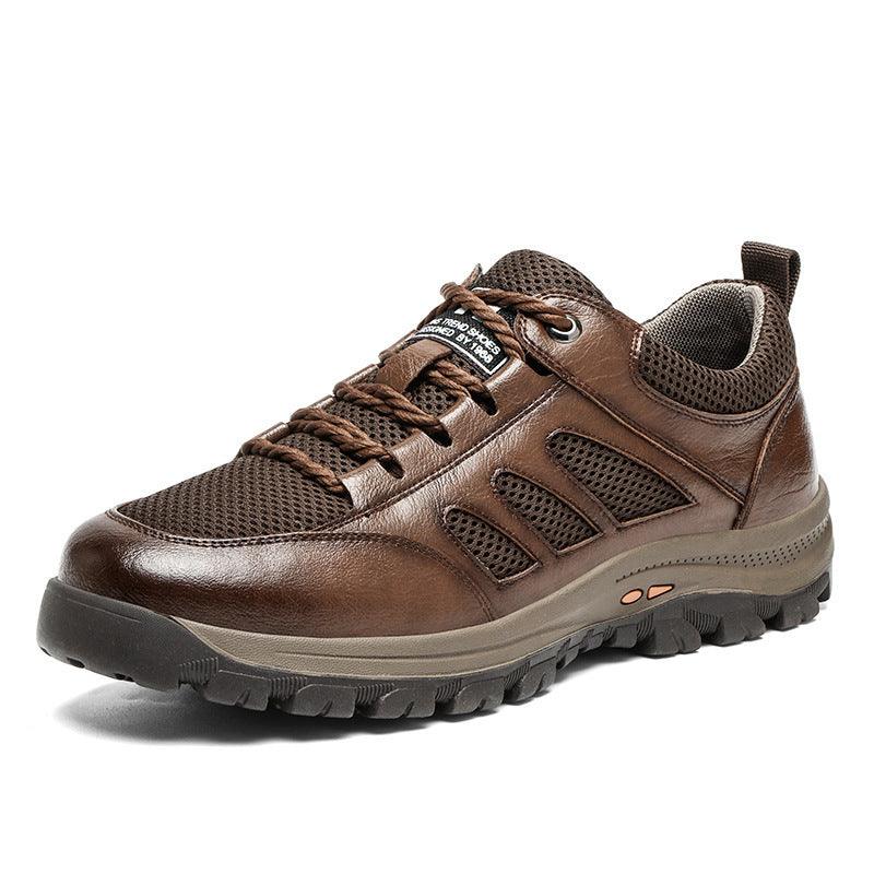 lovevop Breathable Casual Leather Shoes Men's Comfortable Sports