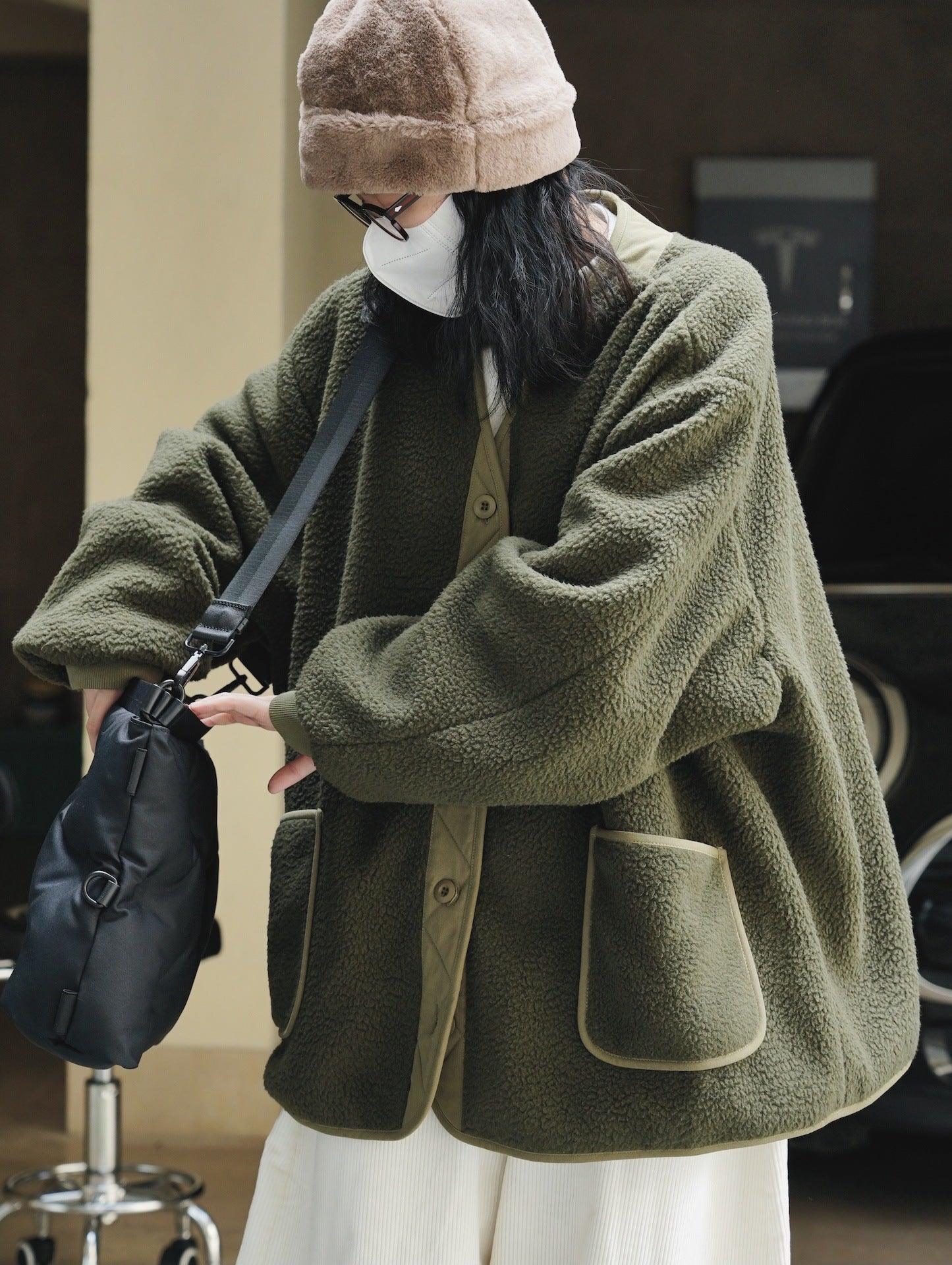 lovevop Casual Warm Thicken Fleece Jacket