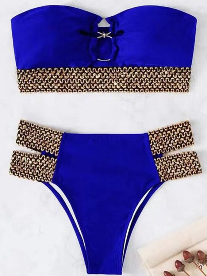 Fashion Sexy Ring Push Up Swimsuit