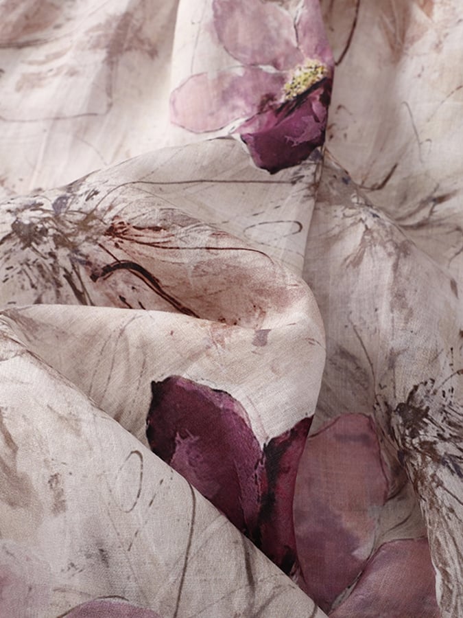 Lovevop Cotton and Linen Tie Floral Dress