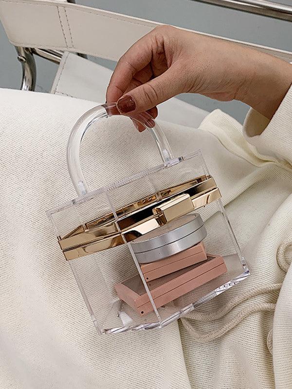 lovevop Urban See-Through Geometric Acrylic Handbag