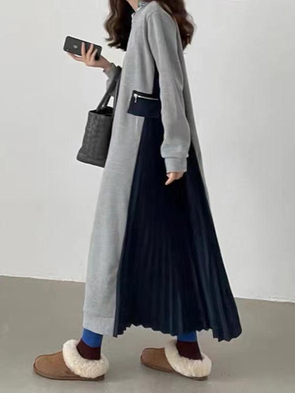 lovevop Split-joint Zipper Long Dresses