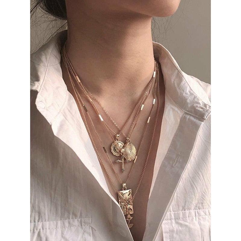 lovevop 5 Chains Fashion Necklace