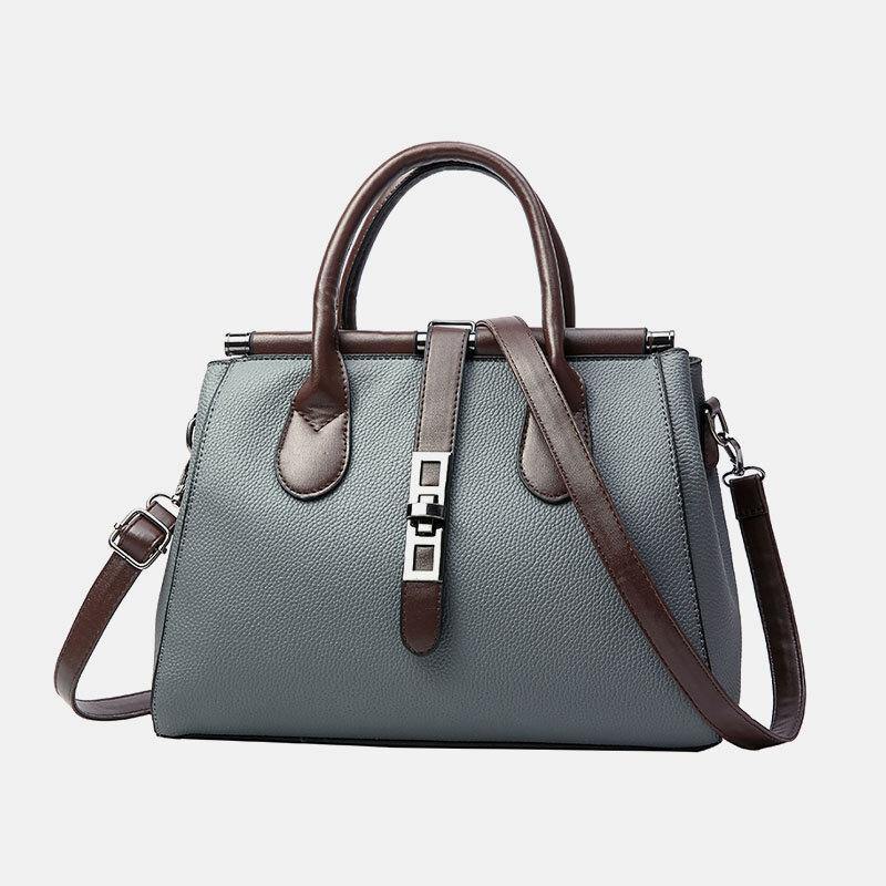 lovevop Women PU Leather Fashion Casual Medium Capacity Solid Color Multi-carry Handbag Crossbody Bag Shoulder Bag