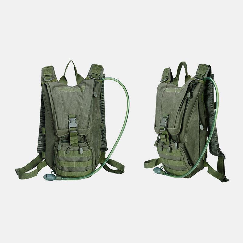 lovevop Men Oxford Cloth Tactical Camouflage Outdoor Riding Climbing Sport Water Bottole Pocket Backpack