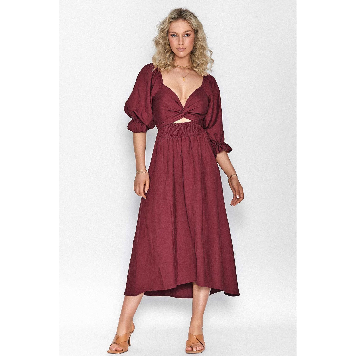 🔥🔥French Ruffled Lantern Sleeves Multi-wear Dress