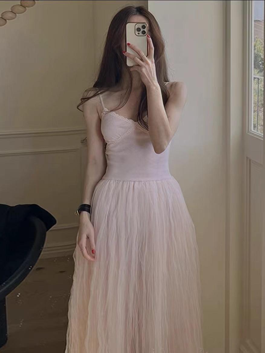 lovevop Graceful Ballet Lace Strap Dress