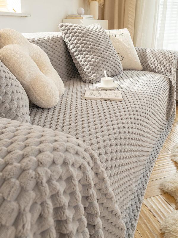 lovevop Anti-cat Scratch Winter Plush Sofa Blanket