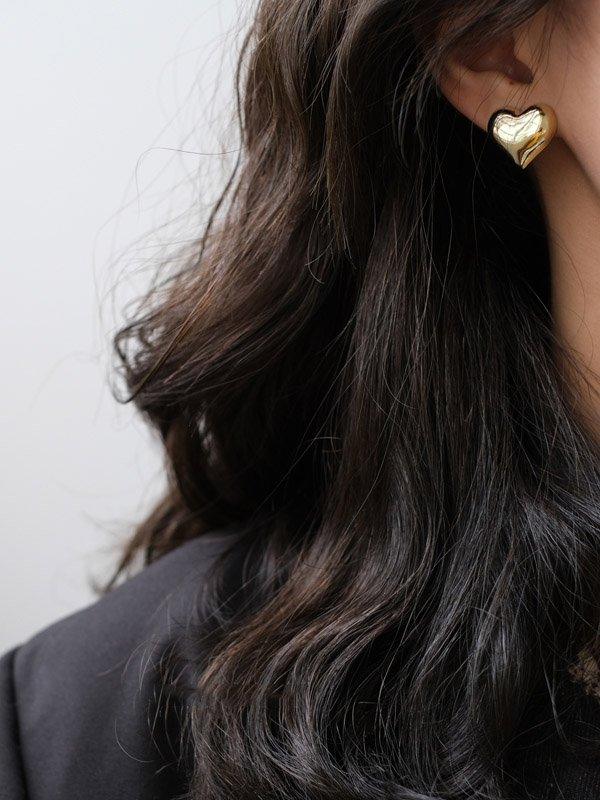 lovevop Fashion Simple Lovely Heart Shape Earrings Accessories