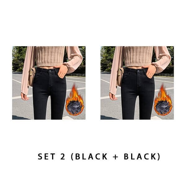 Thermal Fleece Denim Jeggings