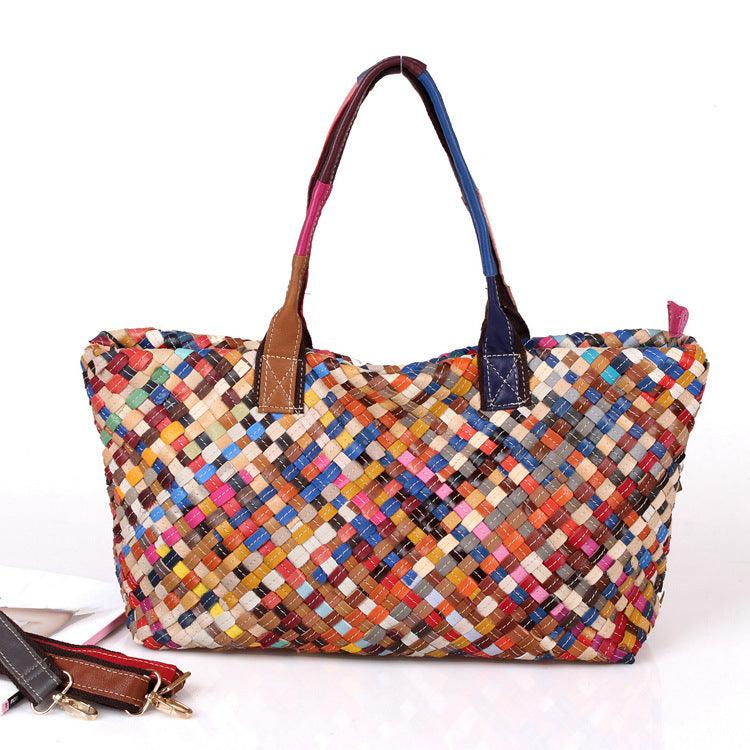 lovevop Hand-woven bag color bag