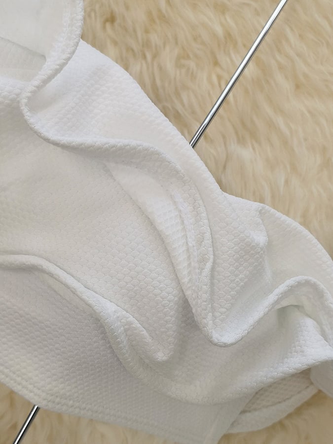 Single Shoulder Ruffled High Waisted Split Swimsuit