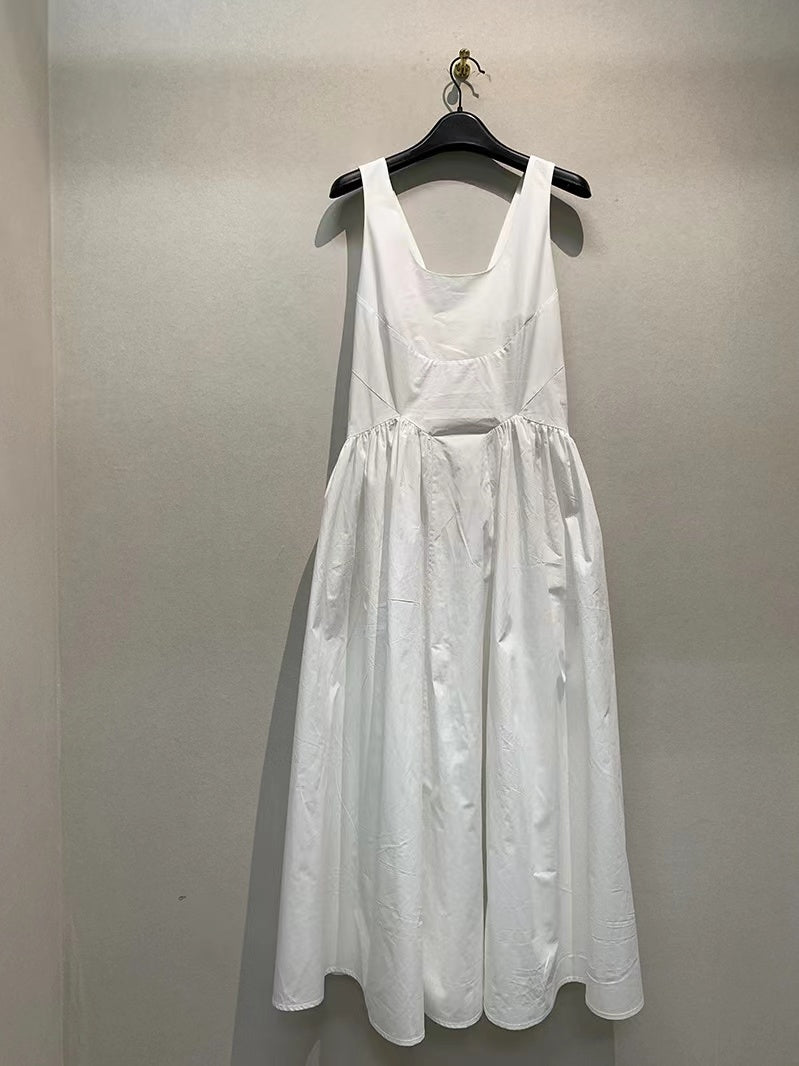 lovevop Strappy Elegant A-line White Dress