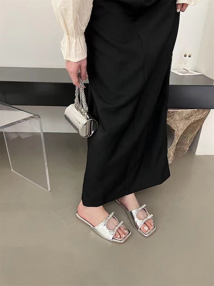 lovevop Bow Slip-On Beach Sandals