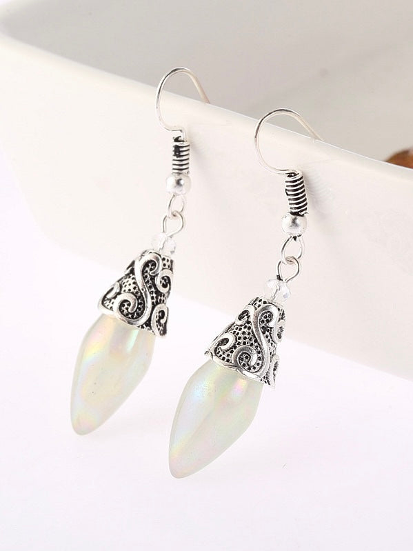 lovevop Colored Sapphire Blue Moonlight Earrings