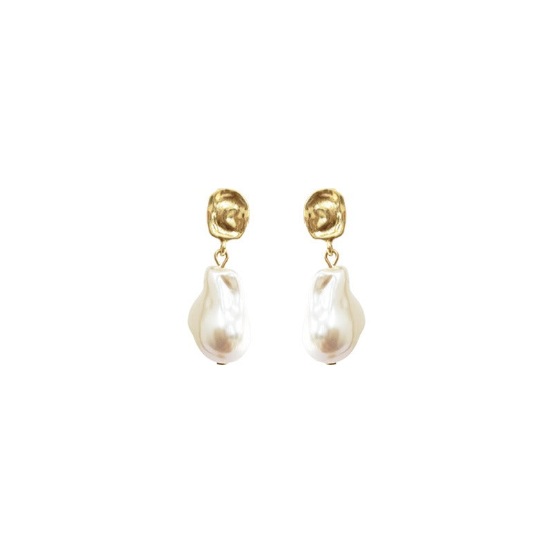 lovevop Baroque Vintage Shaped Pearl Earrings