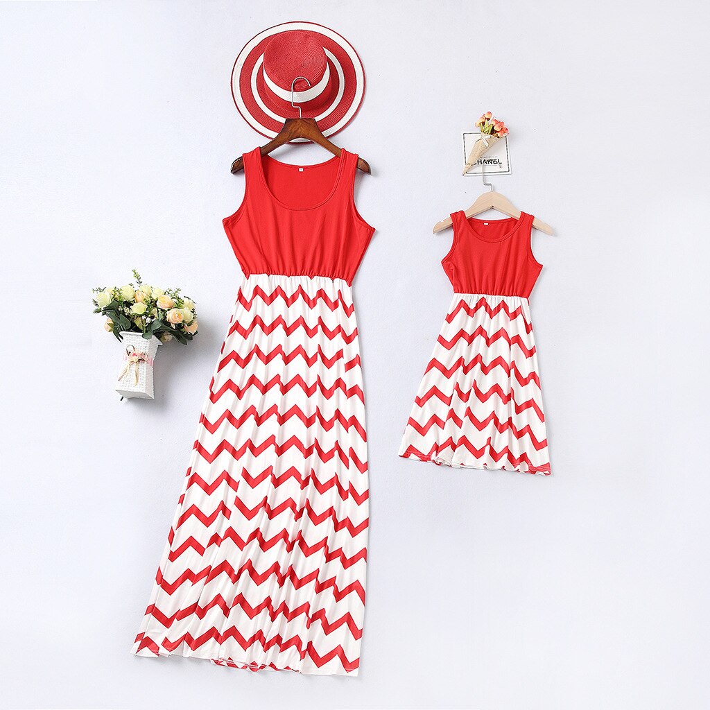 Lovevop Mother and Daughter Dresses Tank Floral Family Look Mommy and Me Clothes Mom Baby Dress Women and Girls Matching Outfits Vestido