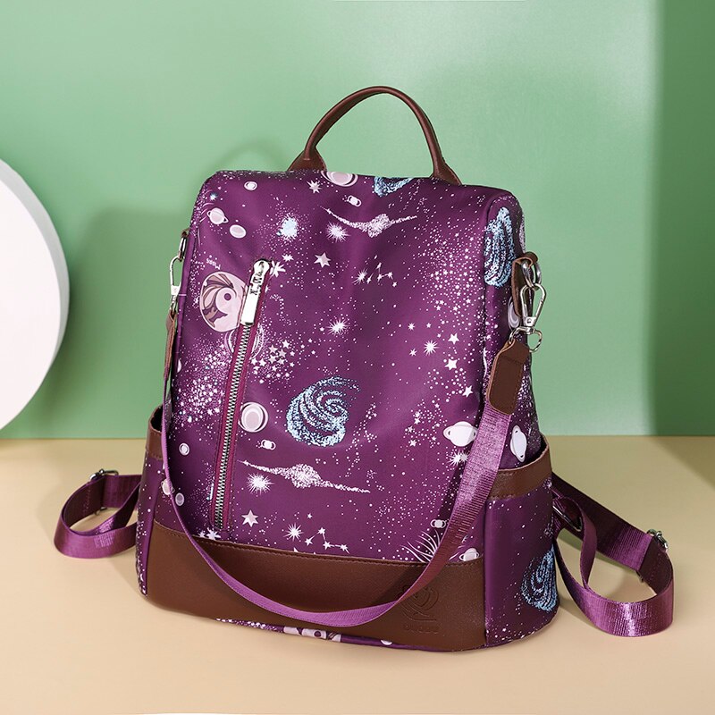 maoxiangshop - Waterproof Oxford Women Backpack Fashion Anti-theft Women Backpacks Print Girls School Bag High Quality Large Capacity Backpack