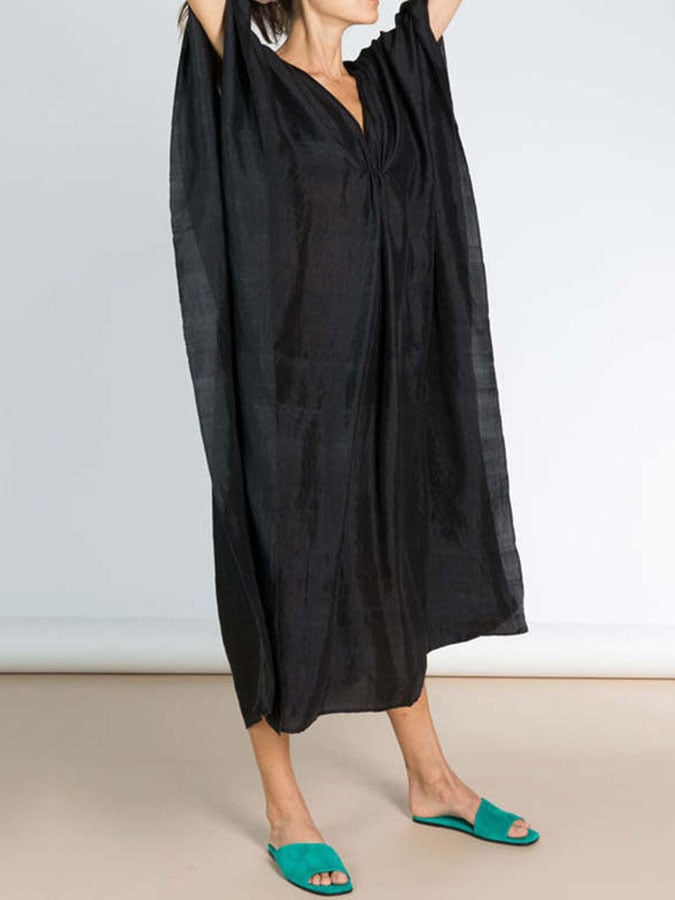 V-neck Vacation Loose Sun Protection Cover-up