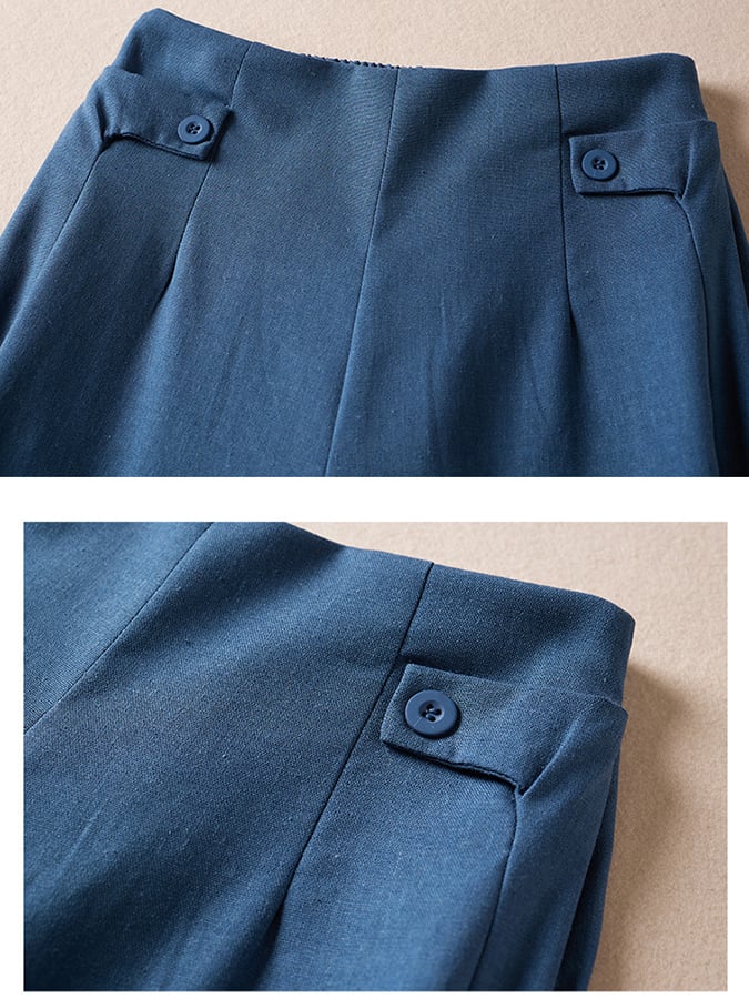 Lovevop Cotton Loose Casual Wide Leg Pants