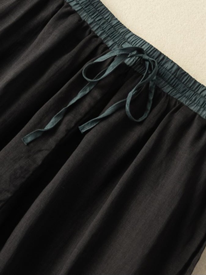 Lovevop Vintage Loose Double Layer Wide Leg Pants