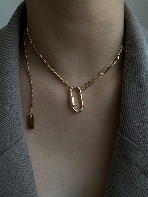 lovevop Fashion Solid Color Geometry Necklace Accessories