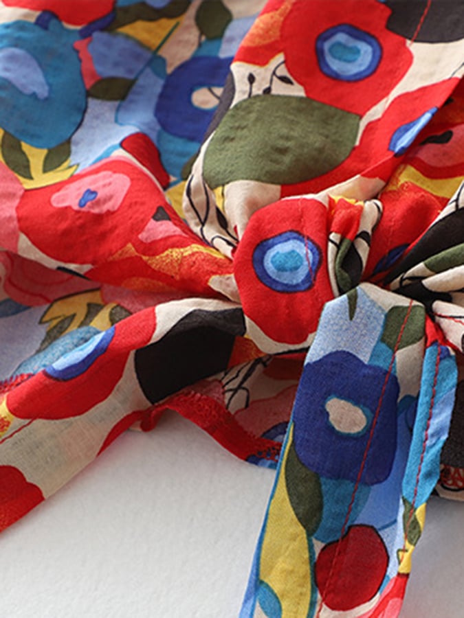 Lovevop Trendy Print Loose Cotton Shirt