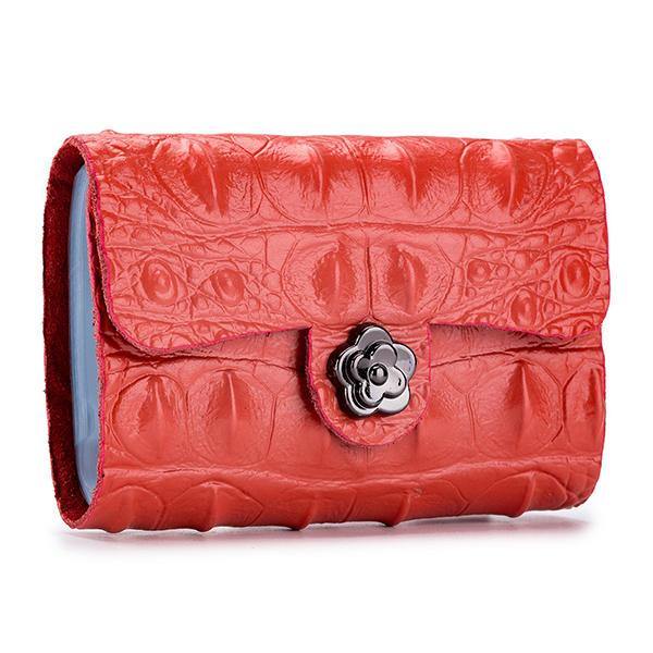 elvesmall Women Solid Genuine Leather 26 Card Slot Wallet