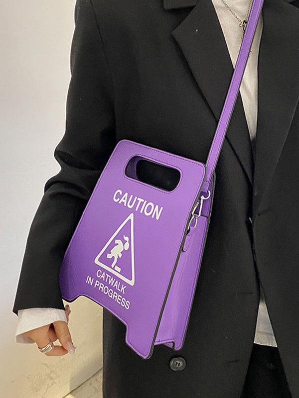 lovevop Original Stylish Letter Print PU Shoulder Bag