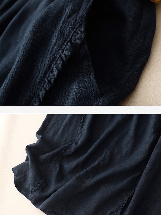 Lovevop Ruffle Button Elastic Waist Skirt